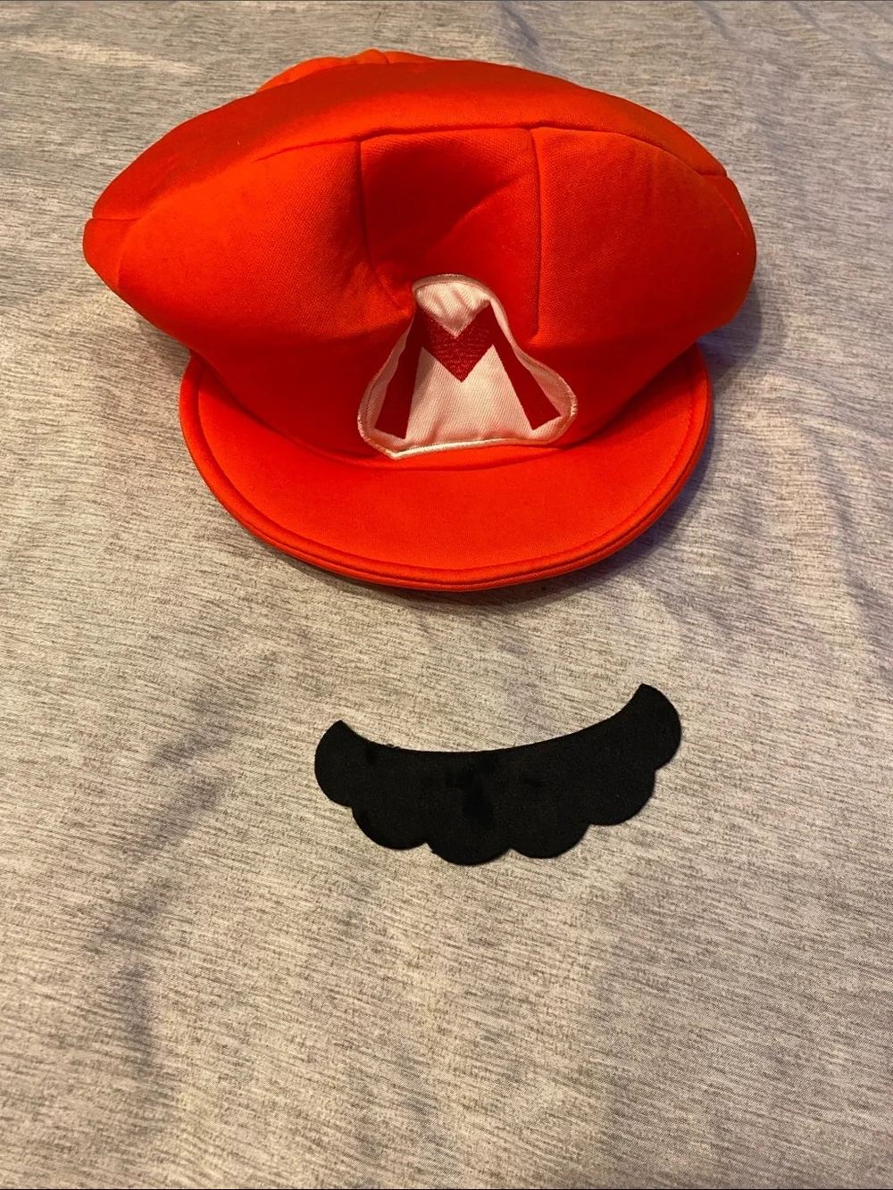 Super Mario Luigi Adult Hat & Gloves & Mustache Costume Accessories NWOT - Picture 4 of 6